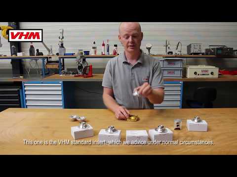 VHM explanation of the various available exchangeable inserts (combustion chambers)