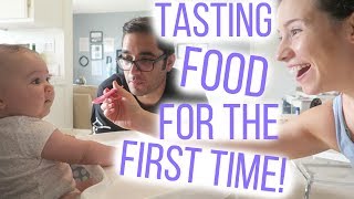 DAY IN THE LIFE: TASTING HER FIRST FOODS & GIVEAWAY! | Hayley Paige Vlogs