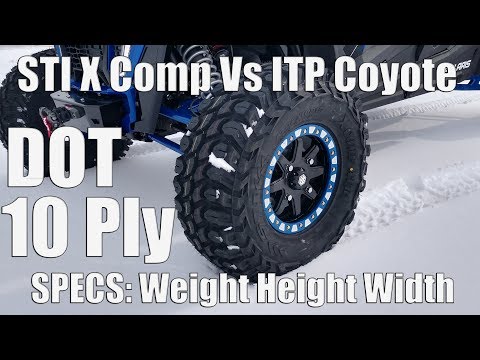 STI X Comp ATR STI & HD9 6+1 Beadlocks - Weight - Height - Width Vs ITP Coyote Stock Polaris Turbo S