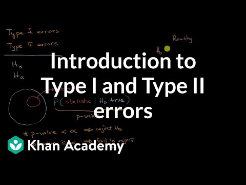 Introduction to Type I and Type II errors | AP Statistics | Khan Academy