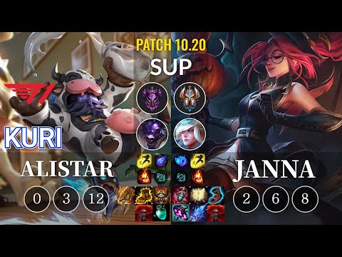 T1 Kuri Alistar vs Janna Sup - KR Patch 10.20