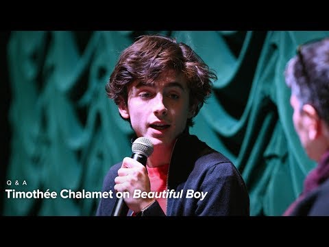 Thumbnail of the video: Timothée Chalamet | Beautiful Boy Q&A