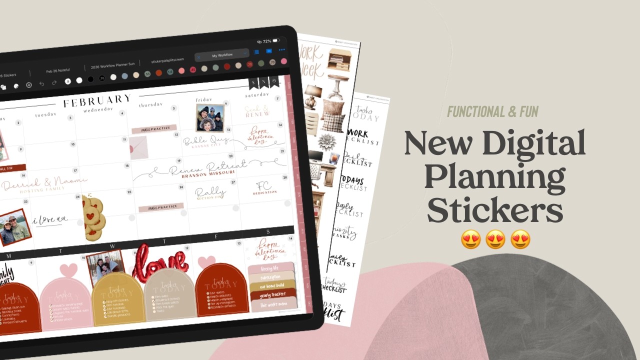 New Fun & Functional Digital Planning Stickers 🥳 Checklist stickers for quick planning 🥳