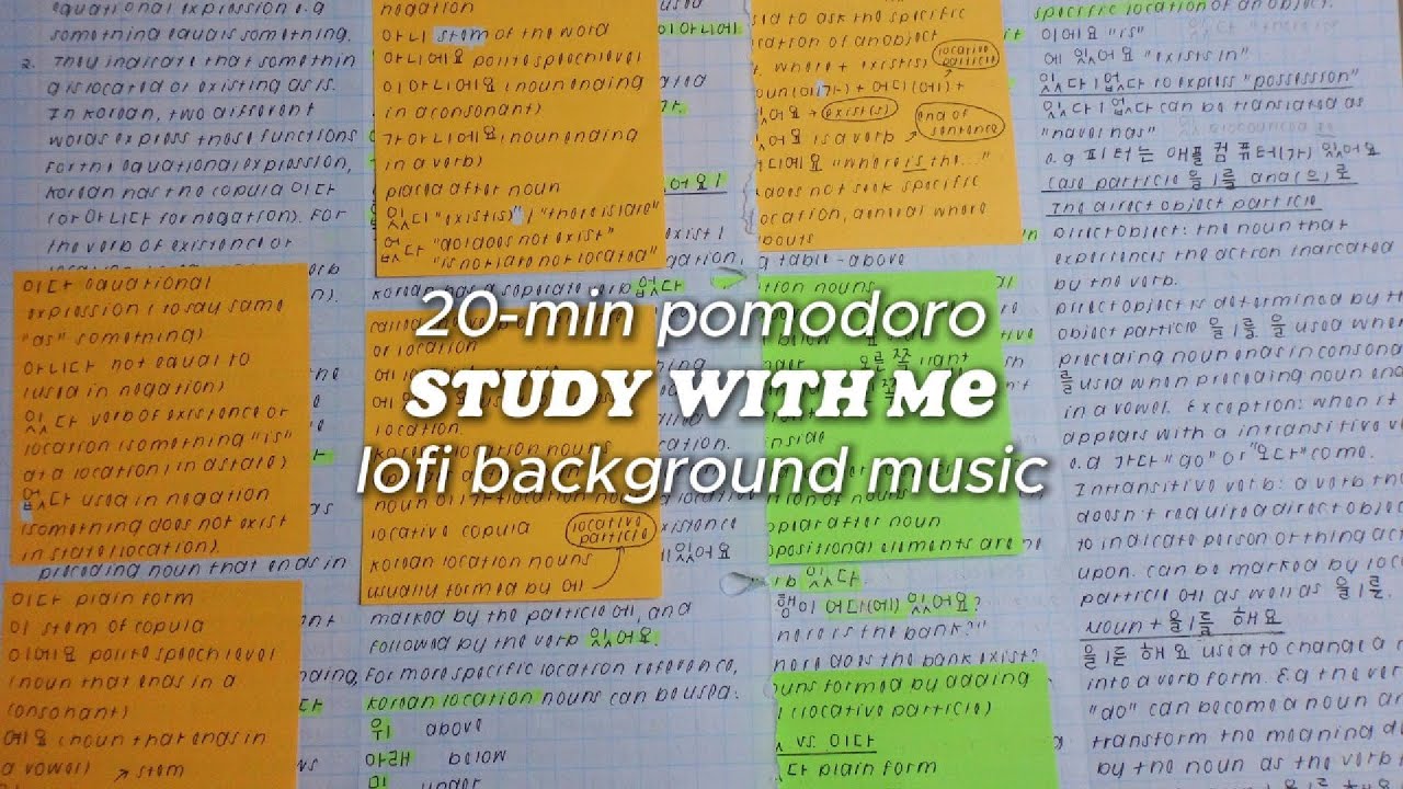 STUDY WITH ME // 20-minute pomodoro // lo-fi background music // Language Learning