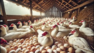 Muscovy Duck Farm - Collecting Muscovy Duck Eggs At The Farm - Poultry Farm