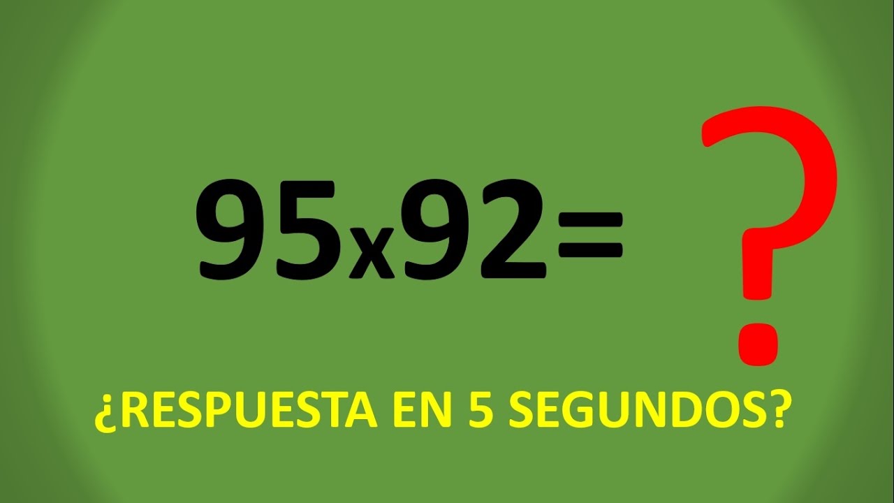 Multiplicación fácil, números del 90 al 99.