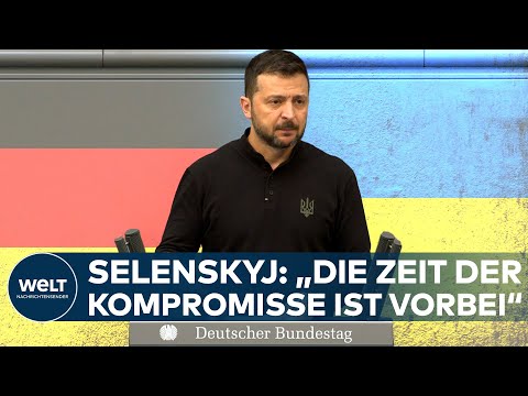 Video Thumbnail: SELENSKYJ IM BUNDESTAG: „Die Zeit der Kompromisse ist vorbei“ - Bewegende Rede | WELT DOKUMENT