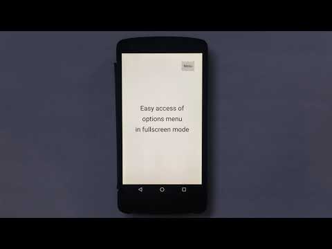 Display the options menu in HMI Droid  in full screen mode with new button action