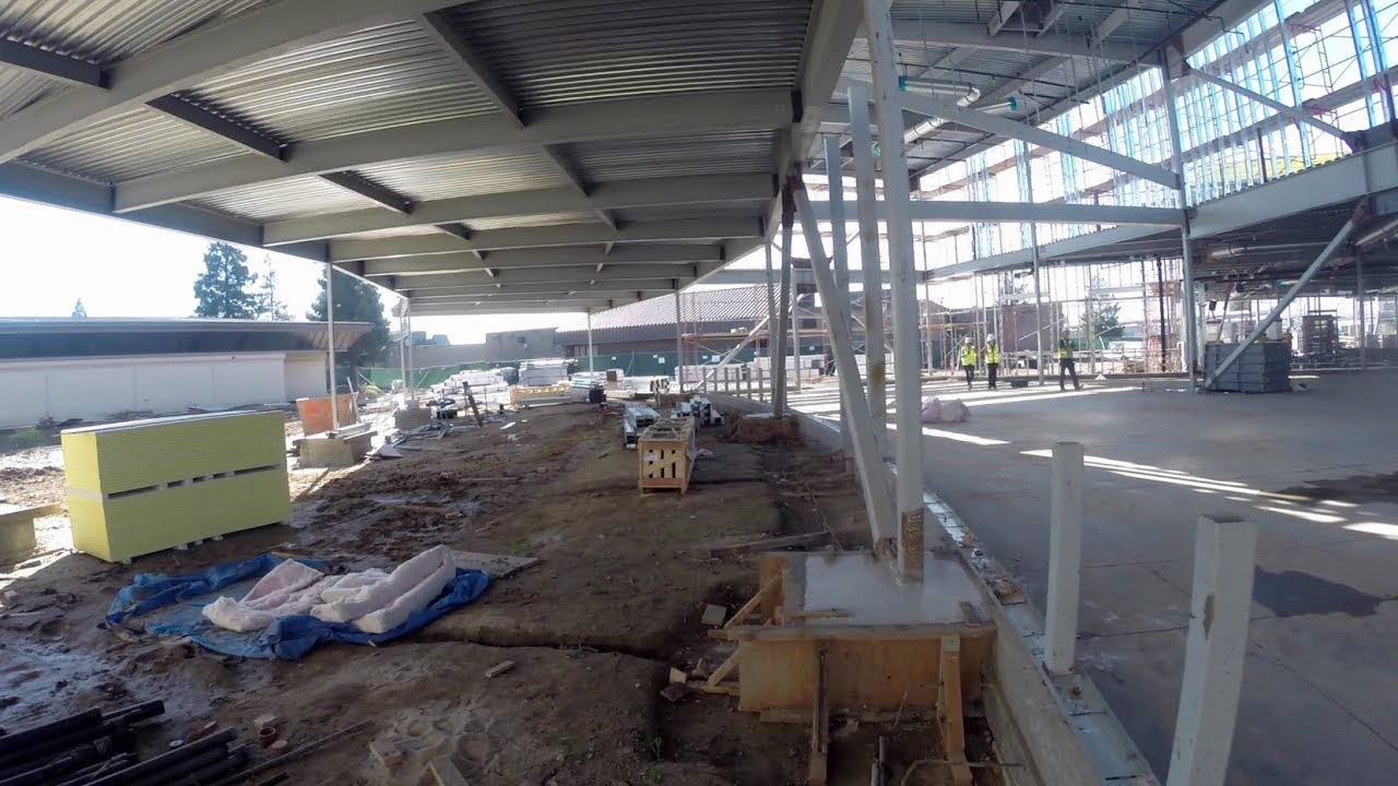 Drone Flyby - Construction of Admin/Cafeteria Building at Edison High School