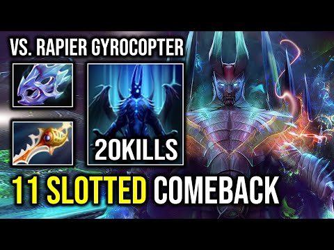 EPIC 11 Slotted Comeback 1v5 Late Game Terrorblade Vs Rapier Carry Gyrocopter Dota 2