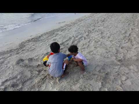 Devin and Inara at the beach, Negril