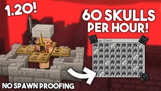 EASY 1.20 WITHER SKELETON FARM TUTORIAL in Minecraft Bedrock!