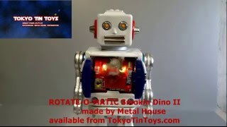 Download lagu 'ROTATE-O-MATIC Smoking Dino II' Metal House Robot available from Tokyo Tin Toys mp3