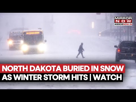 US Winter Storm Hits North Dakota, Snow Blanket Covers State, Disrupts Travel, Roads Closed