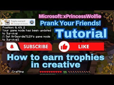 HOW TO EARN TROPHIES/ACHIEVEMENTS IN CREATIVE MINECRAFT TUTORIAL (PS Only)