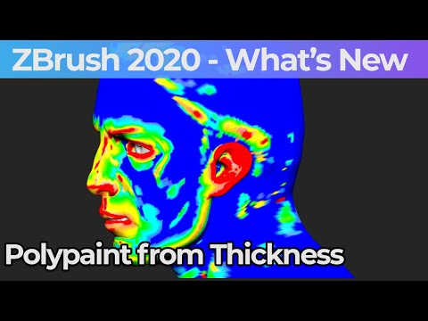 036 Zbrush 2020 Polypaint From Thickness