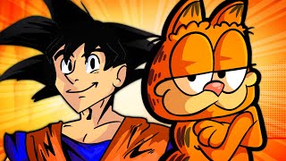 Cover art for Goku vs Garfield. rap battle. by fightmarker. (BONUS)