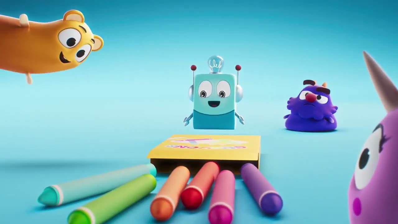 Pets Playing with Crayons