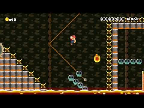Super Mario Maker Levels: "Perilous Skull Rafts!"