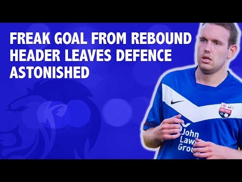 Freak goal from rebound header leaves defence astonished