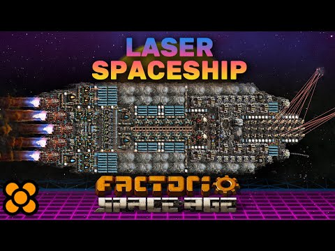 Build a LASER Spaceship for the inner Planets! Factorio Space Ship Design