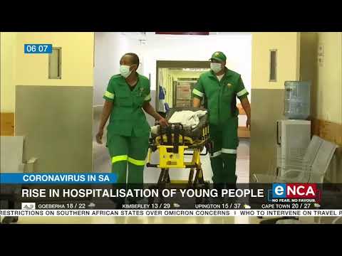 COVID 19 in SA Rise in hospitalisation of young people