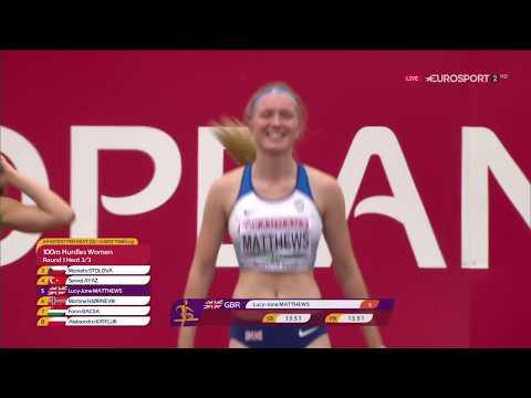 Women's 100m Hurdles Round 1 Heats 3 - European Athletics U20 Championships 2019 Boras