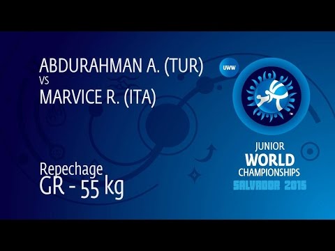 Repechage GR - 55 kg: A. ABDURAHMAN (TUR) df. R. MARVICE (ITA), 3-2