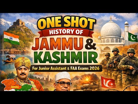 One shot history of jammu Kashmir for junior assistant and faa exams 2025#jkssb #kas#financeasistant