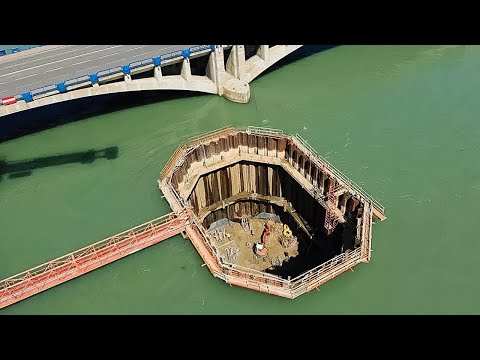 Amazing Modern Fastest Bridge Construction Technology. Incredible Biggest Crane Construction Machine