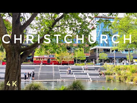 Christchurch New Zealand Walking Tour 4K | Explore the Largest City on South Island | Spring 2025