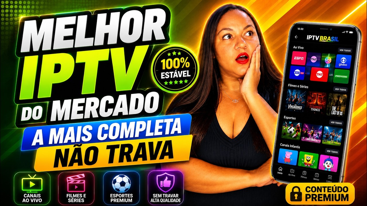 MELHOR IPTV DO MERCADO 2026 | O App Mais Completo Para Filmes, Séries e TV Ao Vivo SEM TRAVAR!