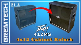 Video thumbnail for [21-A]  Peavey 412MS Refurb, How to Clean Tolex and Wire Speakers in a Half Stack by BremTech