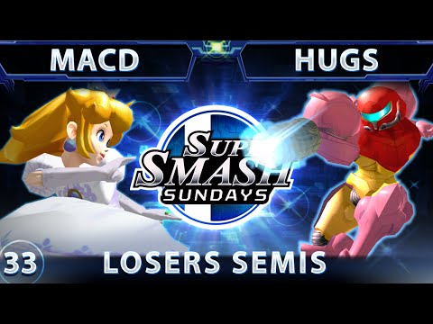 SSS 33 FE MacD (Peach) Vs. HugS (Samus) SSBM - Losers Semis - Smash Melee