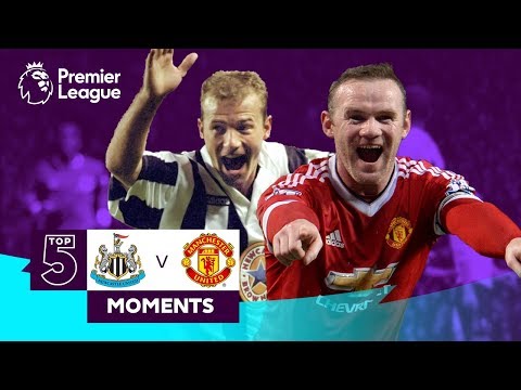 Newcastle v Manchester United | Top 5 Premier League Moments | Shearer, Rooney, Solskjaer