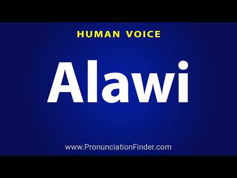 How To Pronounce Alawi