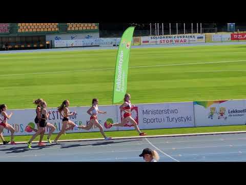 Lena bieg 600m czas 1:31.16 Rekord Polski U16, 1 miejsce Ogólnopolskie Zawody LDK Sieradz, 2306.2022