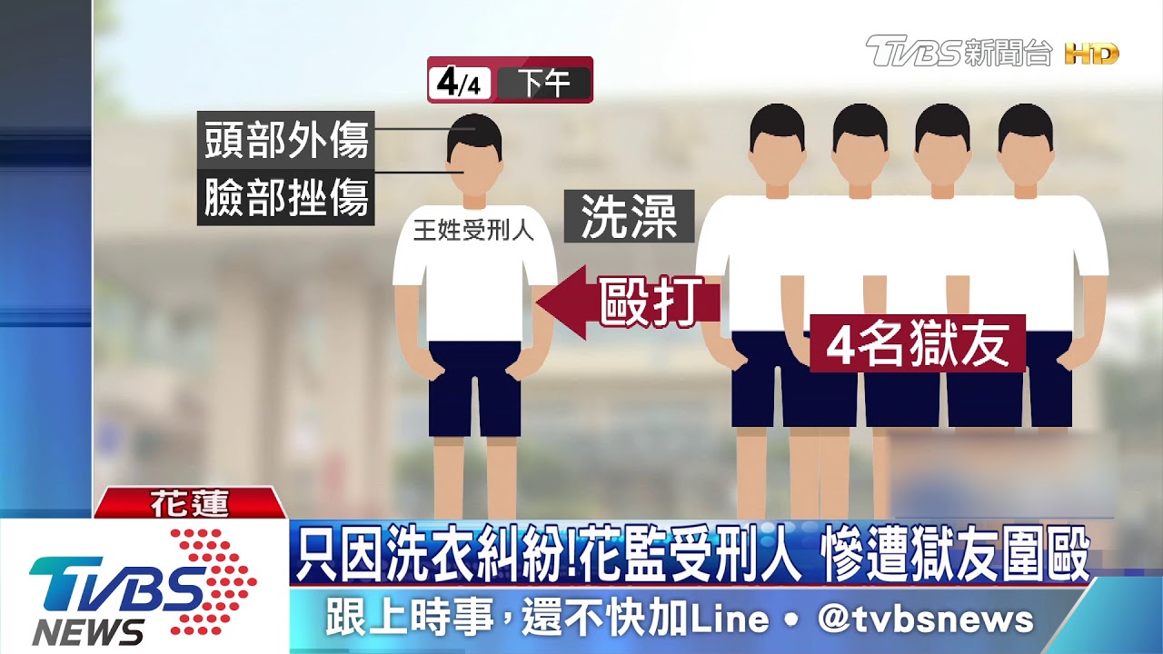 只因洗衣糾紛!花監受刑人 慘遭獄友圍毆