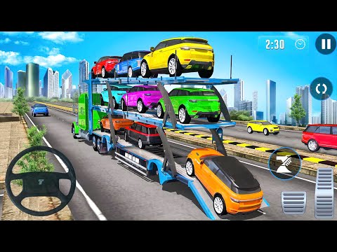 Transporting Car in Multistory Vehicle - Car Transporter Truck Driving Simulator - Android Gameplay