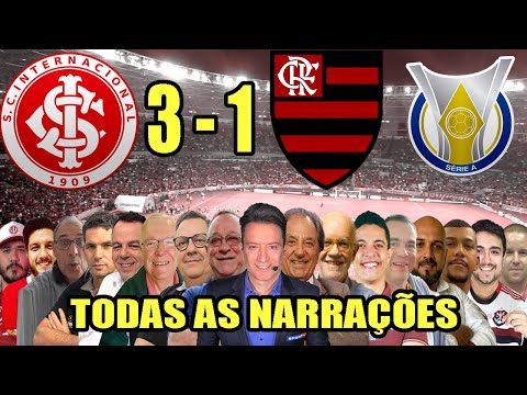 Todas as narrações - Internacional 3 x 1 Flamengo | Campeonato Brasileiro 2022