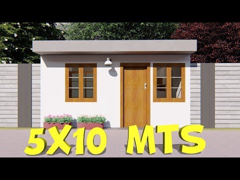 5 x 10 Meter House with 2 Bedrooms / 5x10 House Plans