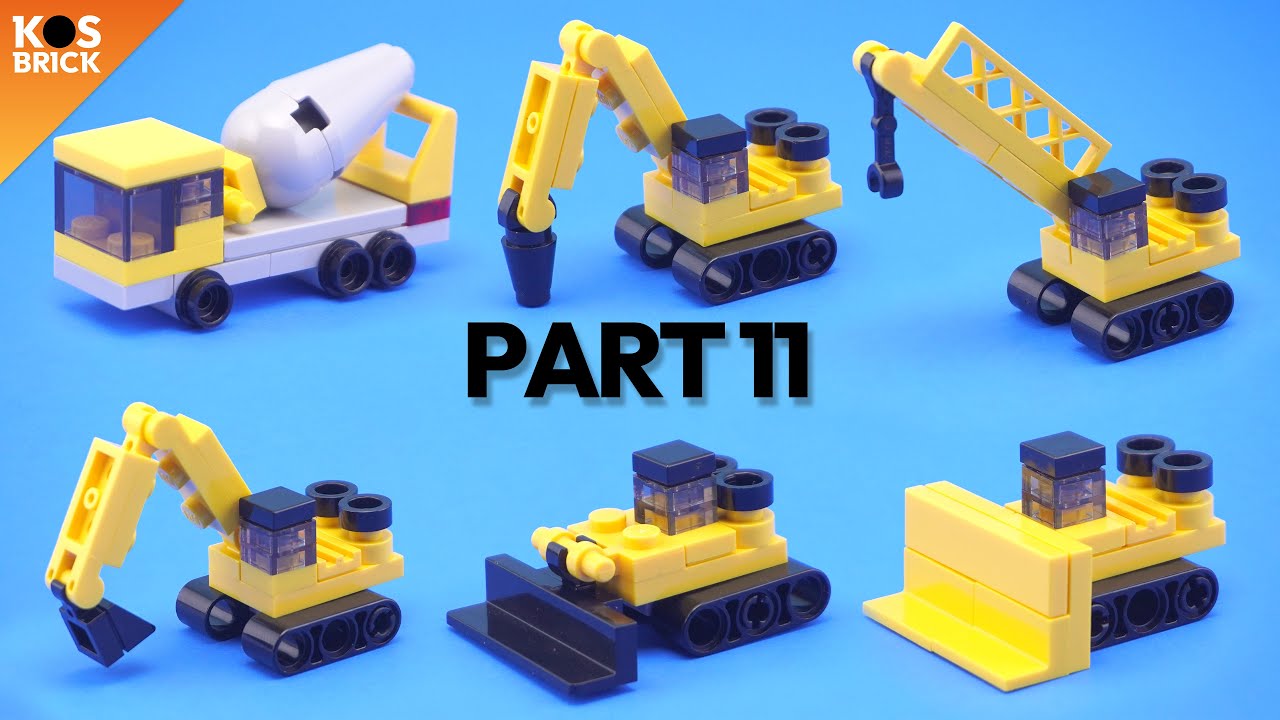 Lego Construction Mini Vehicles - Part 11 (Tutorial)
