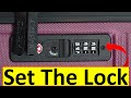 How to set the lock on a suitcase