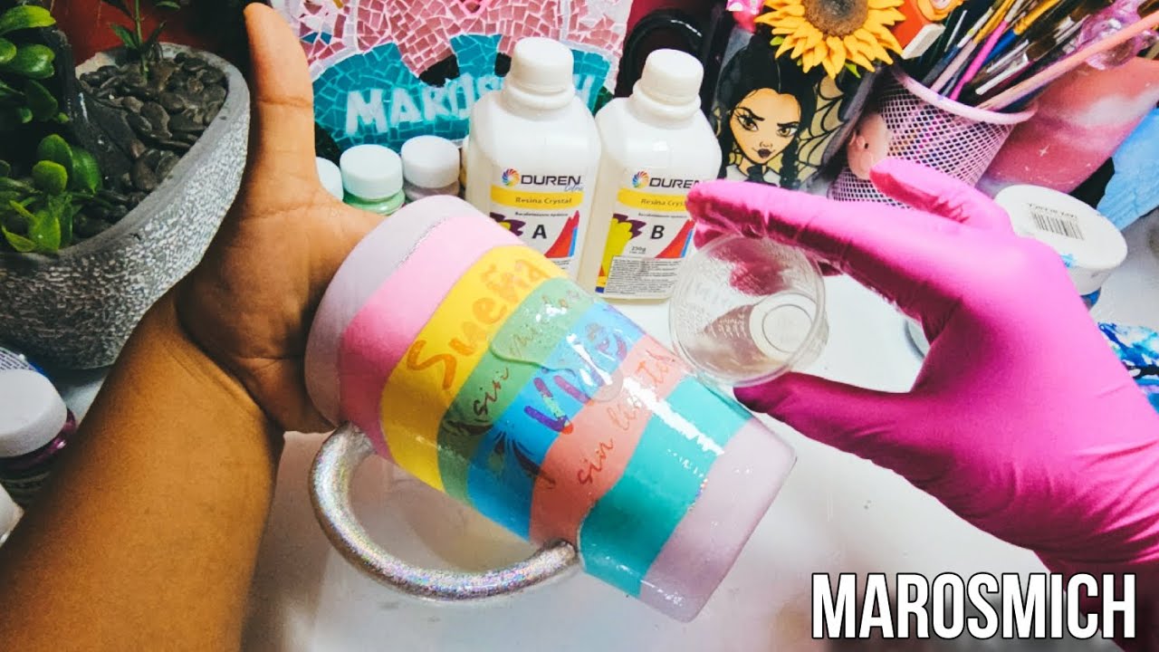 Como sellar tazas con Resina | Tazas de Cerámica pintadas a mano