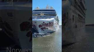 Norwegian Gem docked in Saint John, New Brunswick, Canada #cruiseship #norwegiancruiseline #canada