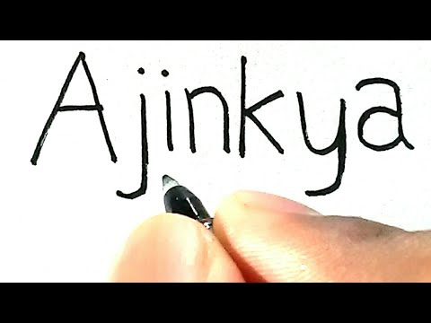Rahane, How to Turn word AJINKYA into Ajinkya Rahane Drawing