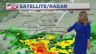 Rain across the Upstate, but sunshine is on the way