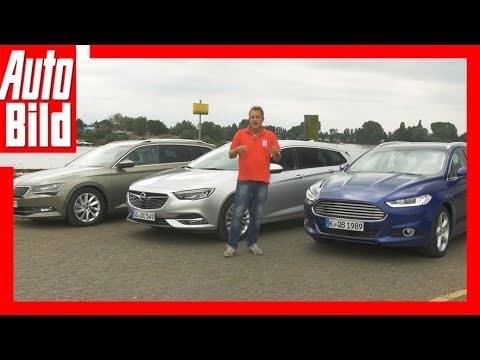 Opel Insignia Sports Tourer (2017) vs. Skoda Superb Combi and Ford Mondeo