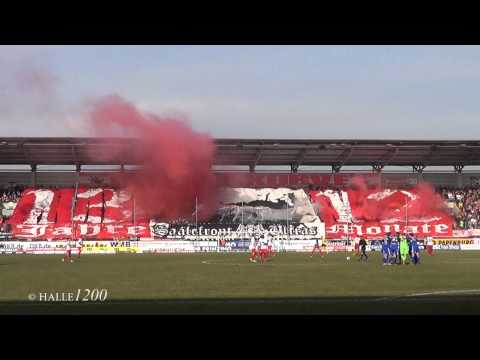 Hallescher FC  - SpVgg Unterhaching (HFC - Choreographie in HD)