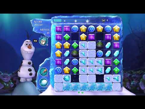 Frozen Free Fall: Snowball Fight Level 203 Walkthrough, No Power Ups